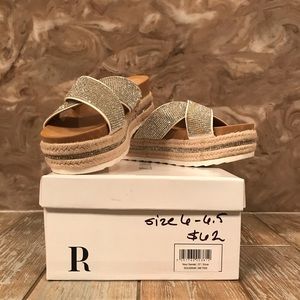 NWT Bling Espadrille Sandals